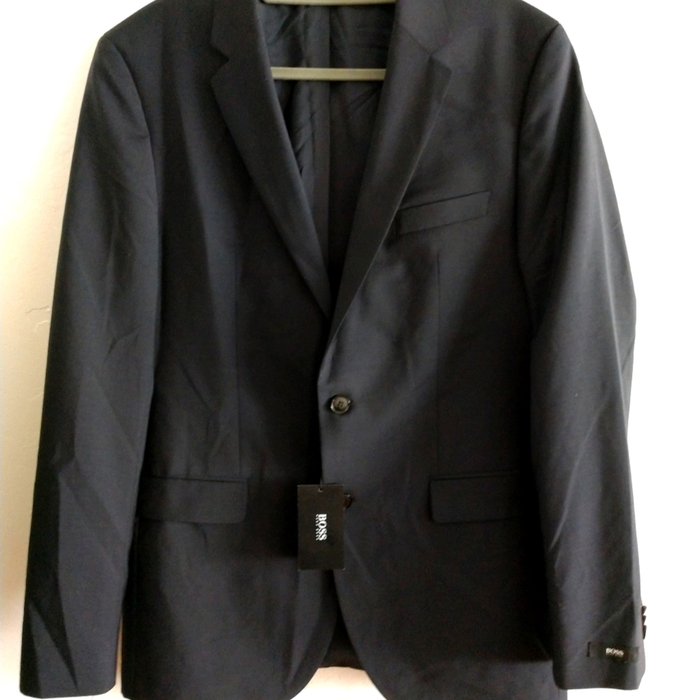 Hugo Boss Men's NWT The Grand Central Black Business Blazer Suit Jacket Coat 40L